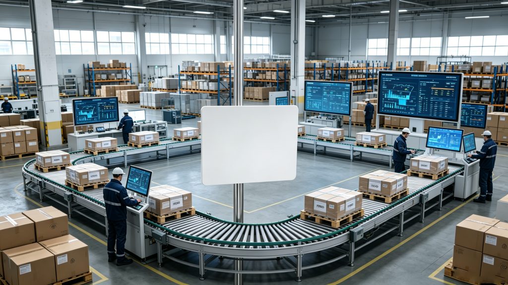 What Is RFID for Manufacturing Asset Tracking 2 Cykeo RFID reader monitoring tagged inventory in automated manufacturing warehouse