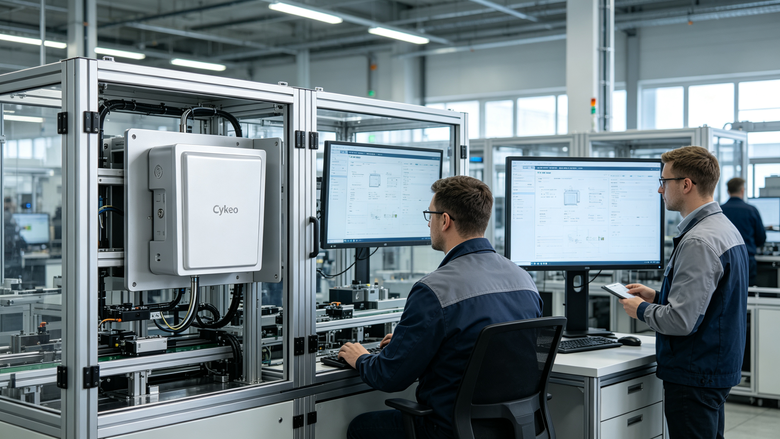 How RFID Tags Reader Works 2 Cykeo RFID reader module installed inside automated production machinery