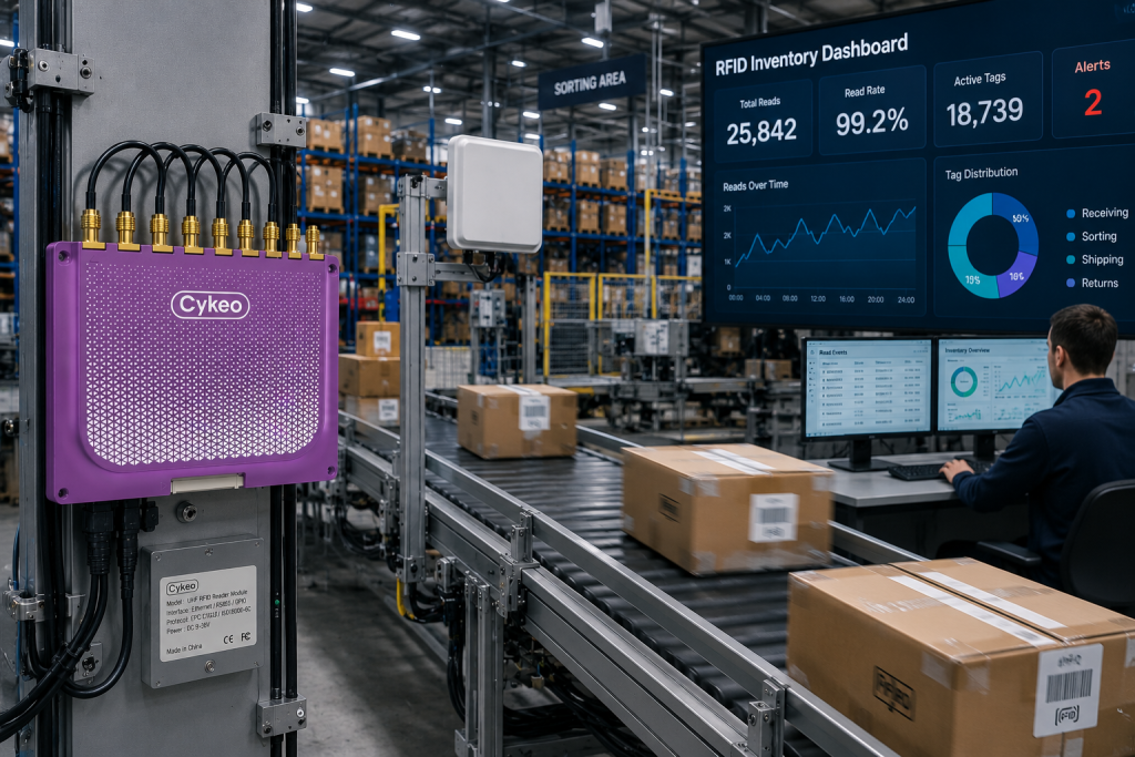 What Is RFID Reader Module? 2 Warehouse RFID system powered by industrial RFID reader module