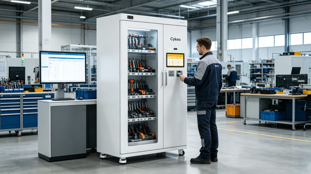 Industrial RFID smart cabinet tracking tools automatically
