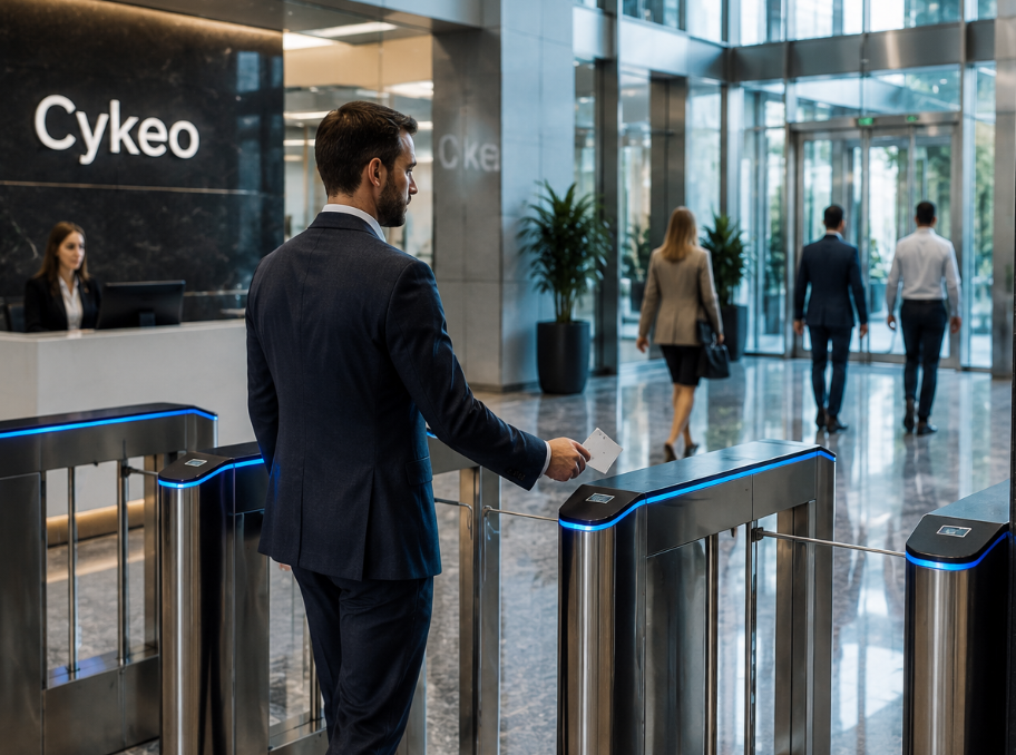RFID card Security and Industrial Applications Explained 1 RFID card used at office entrance access control gate