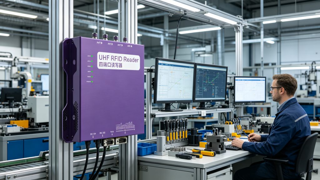 Cykeo RFID reader deployed in a European manufacturing facility for accurate asset tracking and equipment visibility