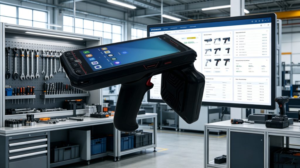 Cykeo RFID software displaying hand tool inventory and accountability records