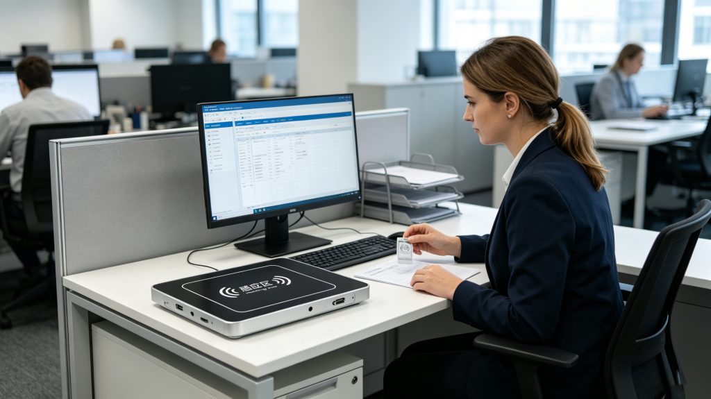 What Is RFID Writer Reader? 1 Cykeo RFID writer reader used for RFID tag registration and asset management