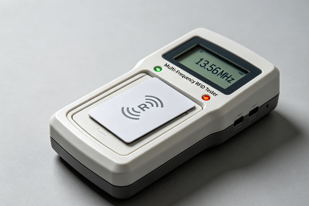 How to Check RFID Card Frequency 2 RFID frequency tester identifying an RFID access card