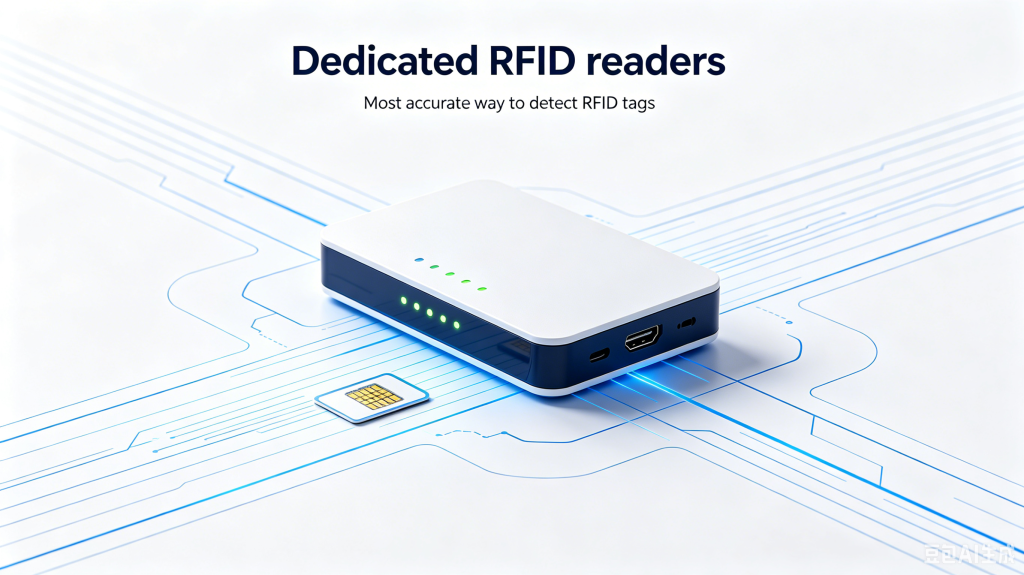 Dedicated RFID readers provide the most accurate way to detect RFID tags