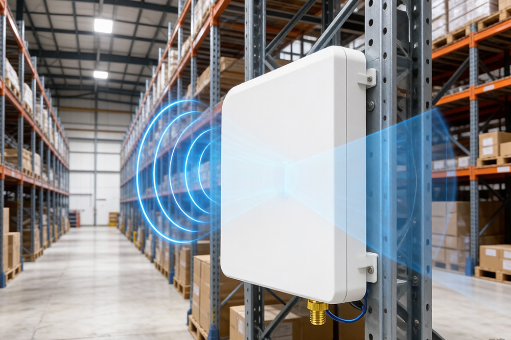 Where to Install RFID Readers for Maximum Coverage 3 RFID antenna positioning around metal warehouse shelving