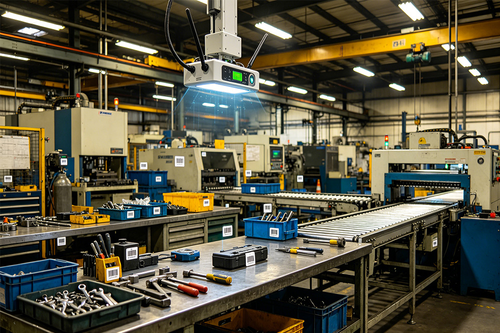 RFID Barcode Tags: The Label That's Quietly Replacing Traditional Inventory Tracking 4 RFID barcode labels attached to tools and industrial equipment