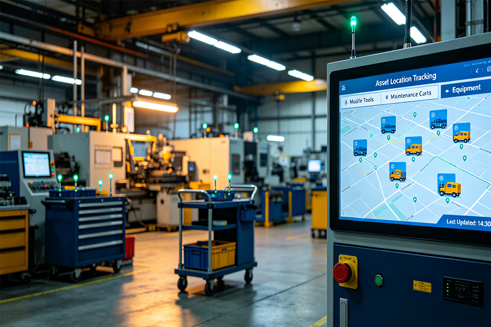 Active RFID Solutions: The Moment Passive RFID Stops Being Enough 2 Manufacturing facility tracking mobile equipment using active RFID technology