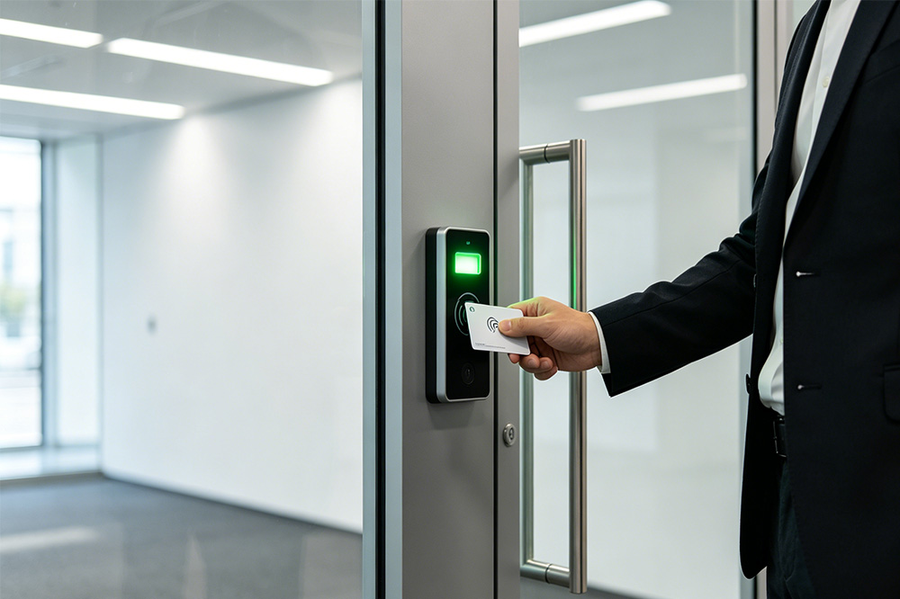RFID Definition: I Used to Think It Was Just a Smarter Barcode. I Was Wrong. 3 Employee entering an office using an RFID access card