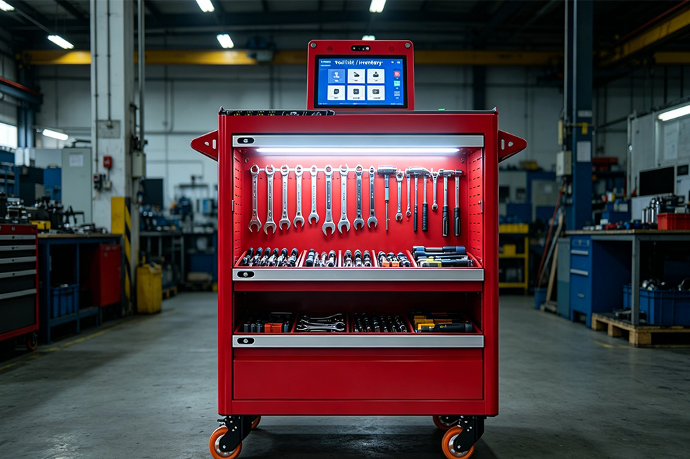 RFID smart tool cabinet system used for industrial tool tracking and inventory management