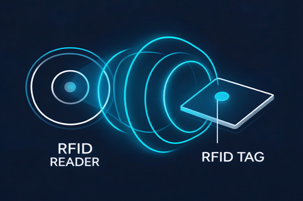 How RFID Readers Actually Work 2 RFID tag harvesting energy from reader signal to activate chip temporarily