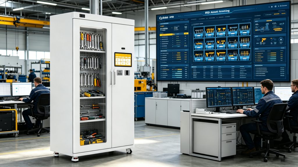 Real-time RFID dashboard monitoring industrial tools and equipment