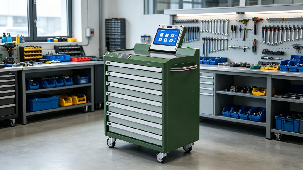 How Tool Tracking Tool for Facilities? 1 RFID smart tool cart used for facility maintenance tool management