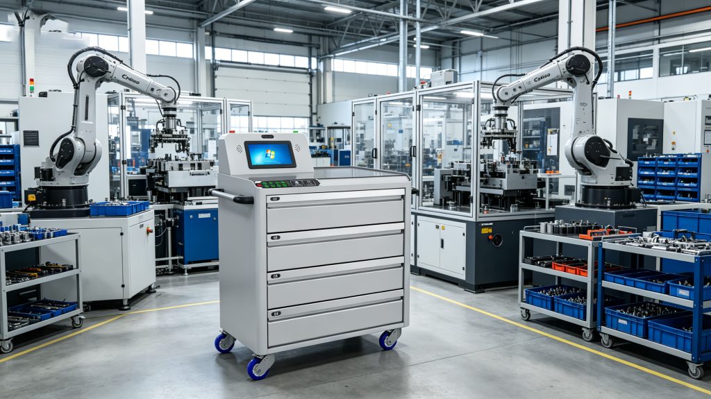 How Tool Tracking Tool for Manufacturing? 2 RFID tool management system inside advanced manufacturing facility