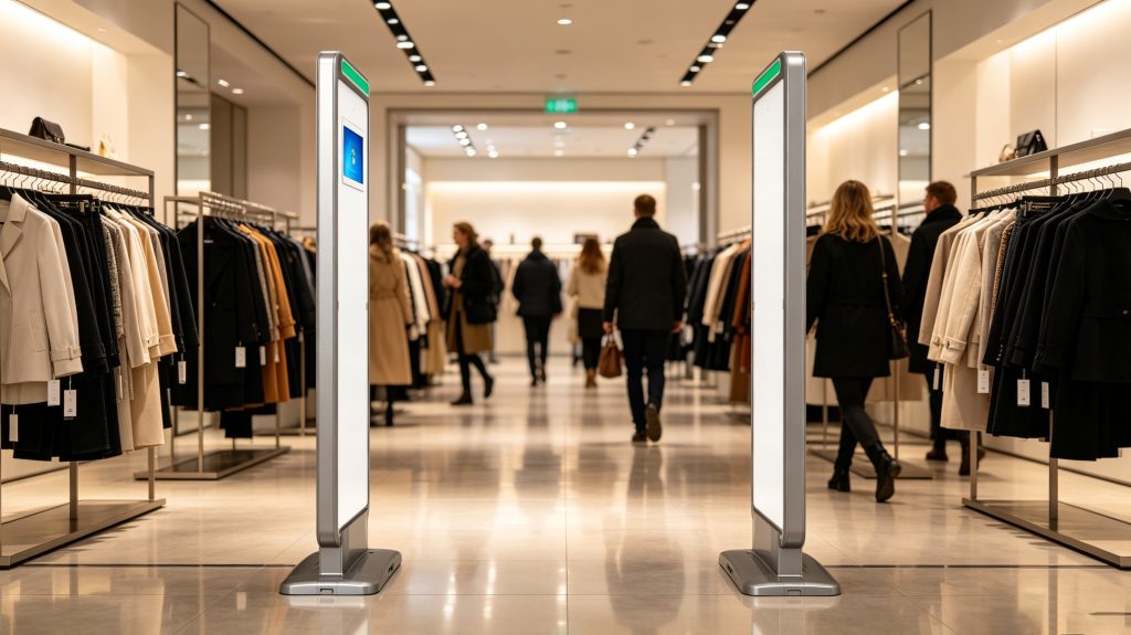 retail clothing security tags Anti-Theft EAS Protection System Explained 1 retail clothing security tags used at store exit gate