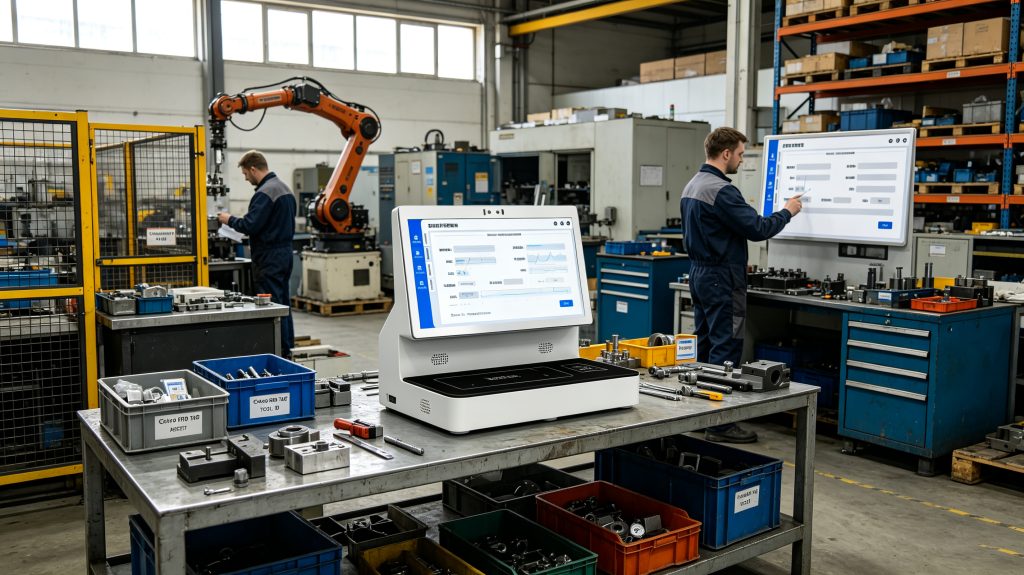 Cykeo RFID scanner solution identifying tagged industrial assets in a European manufacturing environment