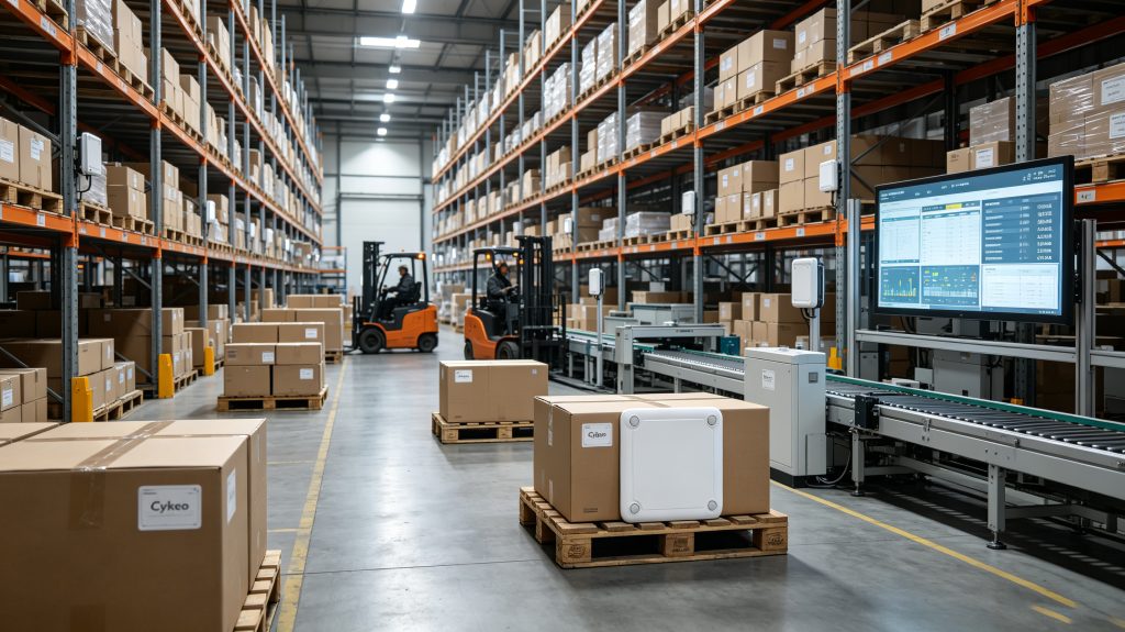 UHF RFID Labels: How They Improve Industrial Asset Tracking and Inventory Accuracy 1 UHF RFID labels attached to cartons in a European automated warehouse