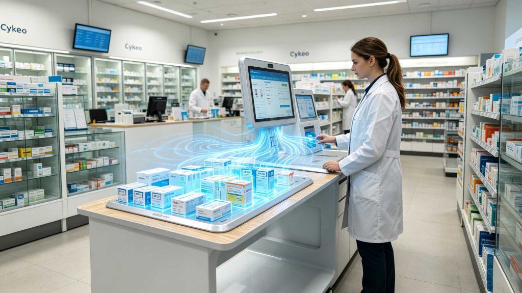 How Is RFID Used in Retail: Complete Guide to RFID Smart Retail Applications 2 Cykeo RFID platform managing products and medical supplies in a European smart store