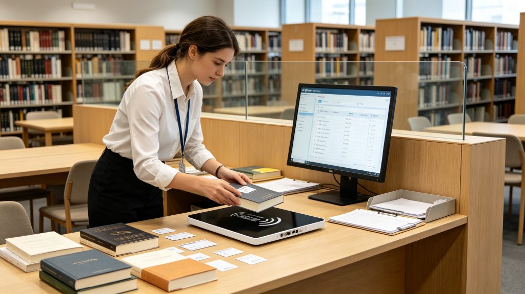 How Does the RFID Work? Understanding RFID Technology and Digital Identification Systems 3 how does the rfid work with Cykeo RFID desktop reader for smart library tag registration