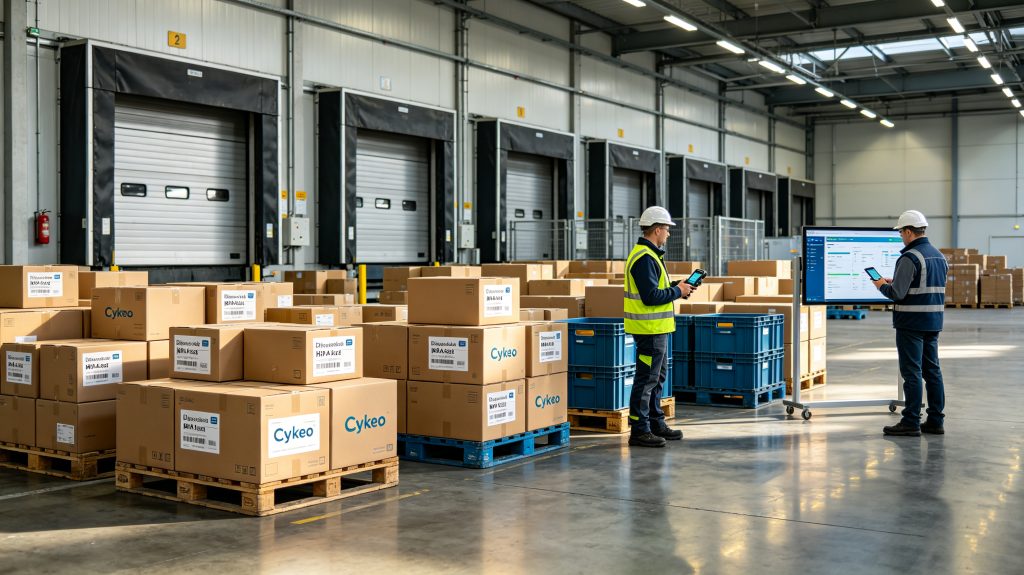 Disposable RFID Tags: Reliable Temporary Identification for Modern Tracking Systems 1 Cykeo disposable RFID tags attached to shipping packages in a European logistics warehouse