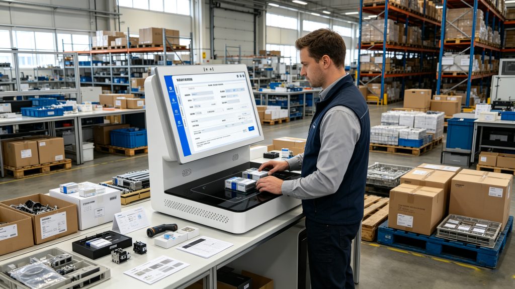 How RFID Tags Work: A Complete Guide to RFID Identification Technology 1 Cykeo RFID smart workstation reading and encoding RFID tags in an industrial environment