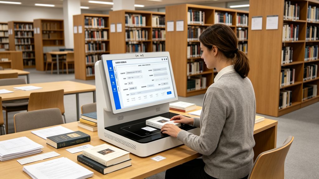How RFID Tags Work: A Complete Guide to RFID Identification Technology 2 Cykeo RFID workstation used for library RFID tag registration and asset tracking