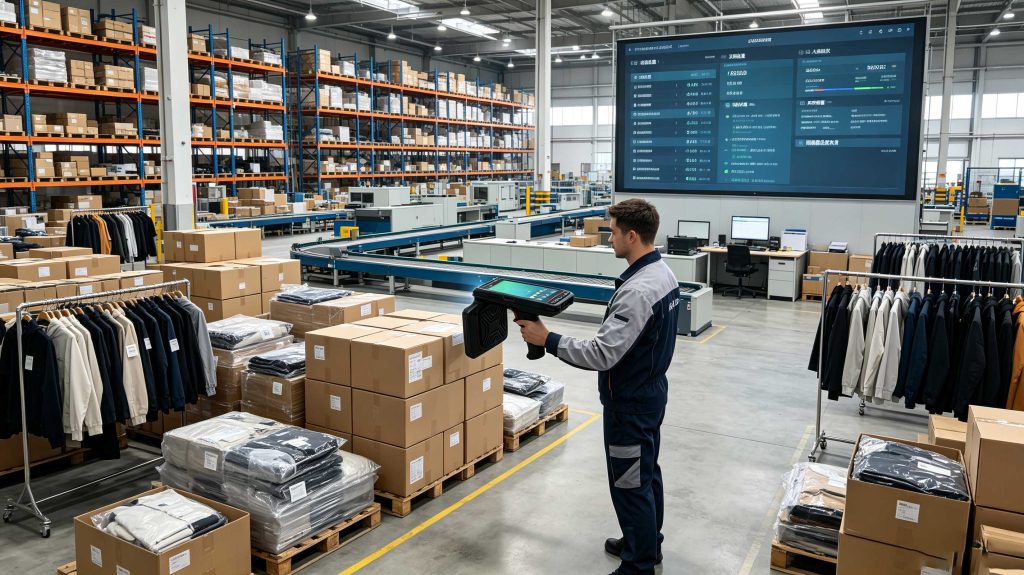 UHF RFID system tracking fashion products in a European apparel warehouse