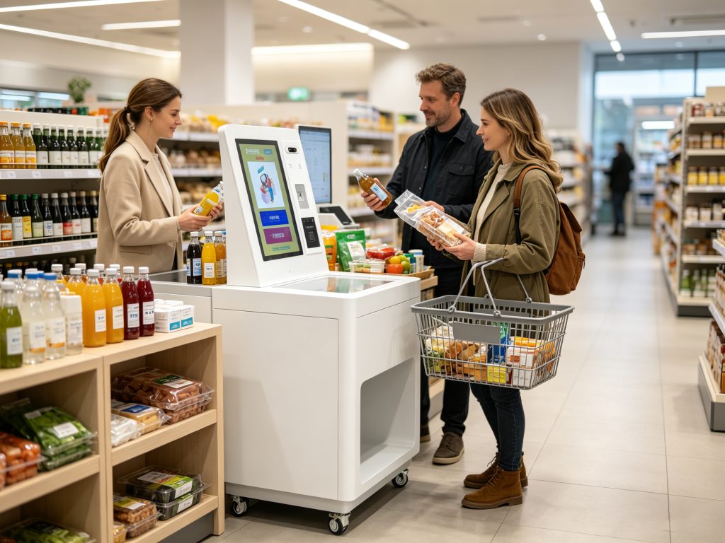 RFID Grocery Store: How RFID Self-Checkout Transforms Modern Grocery and Retail Operations 3 Cykeo RFID self-checkout integrated with supermarket management system