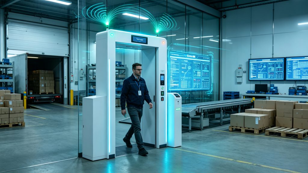 uhf card RFID Smart Identification System for Secure Access and Tracking 1 Workers using uhf card RFID access control at industrial gate