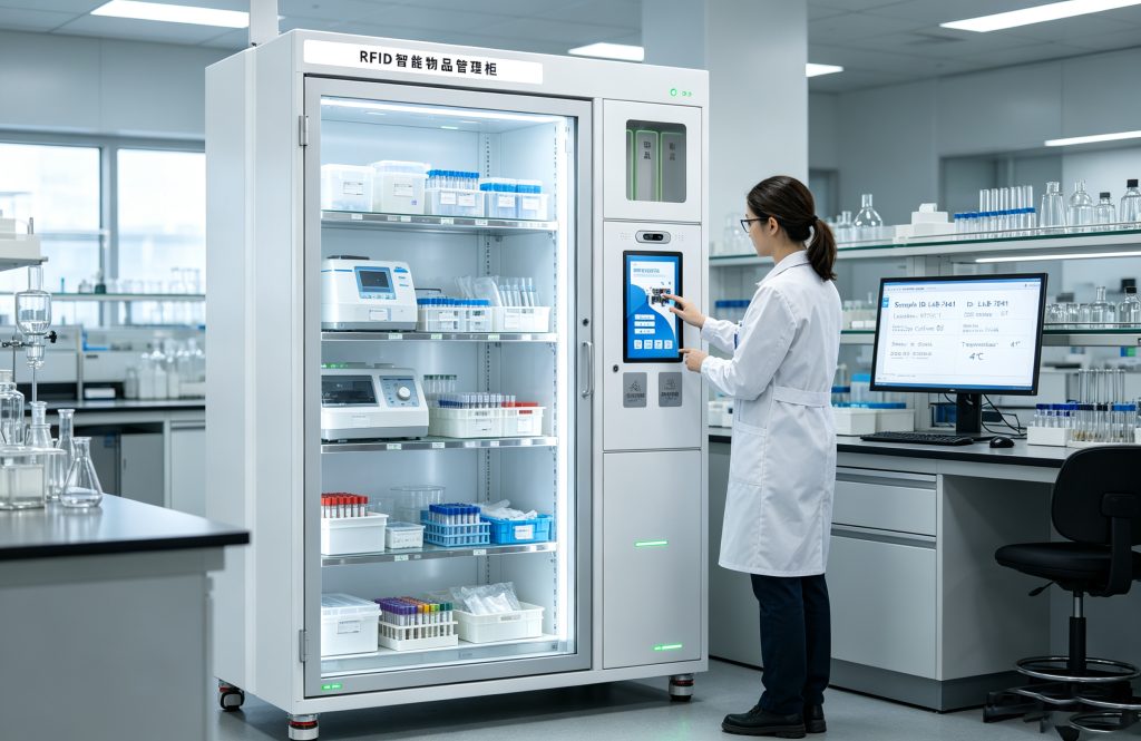 RFID for Inventory Tracking: How Smart RFID Storage Cabinets Transform Secure Inventory Management 2 Cykeo RFID cabinet performing real-time inventory monitoring