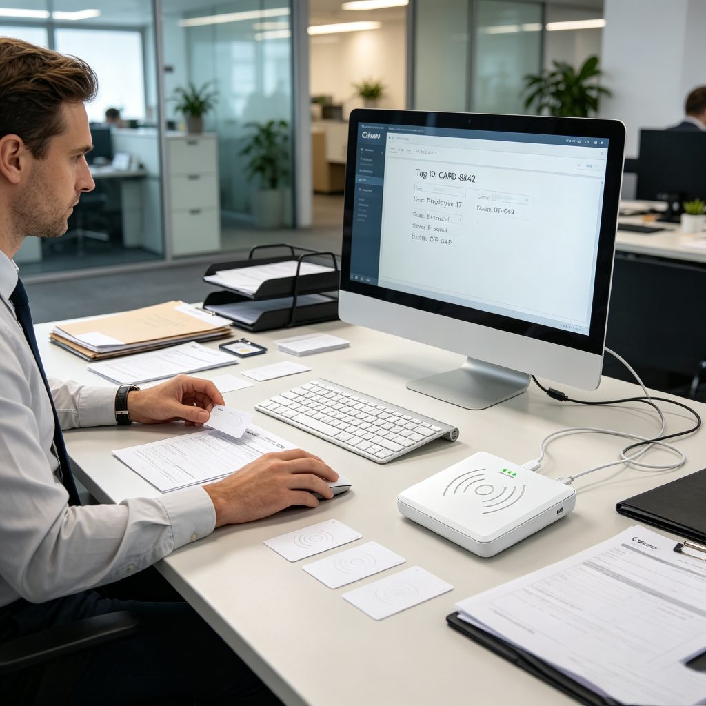 RFID Card Writer: How to Choose a Reliable Desktop RFID Card Writer for Fast and Accurate Tag Encoding 2 Batch RFID card programming using Cykeo RFID card writer
