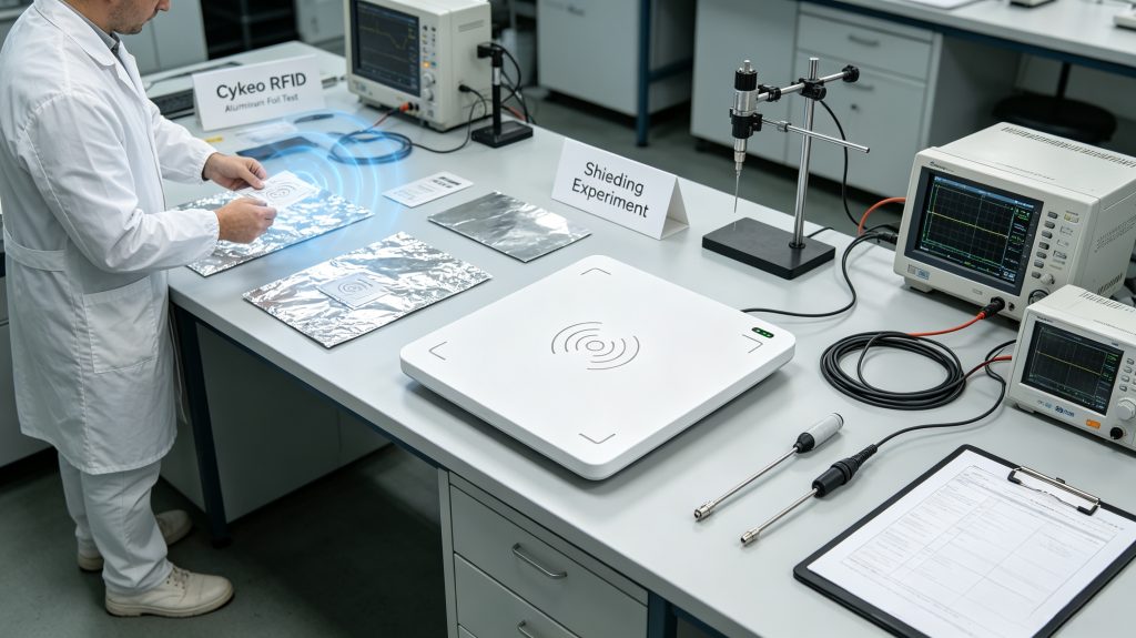 Can aluminum foil block RFID signals by reducing wireless communication between RFID tag and reader