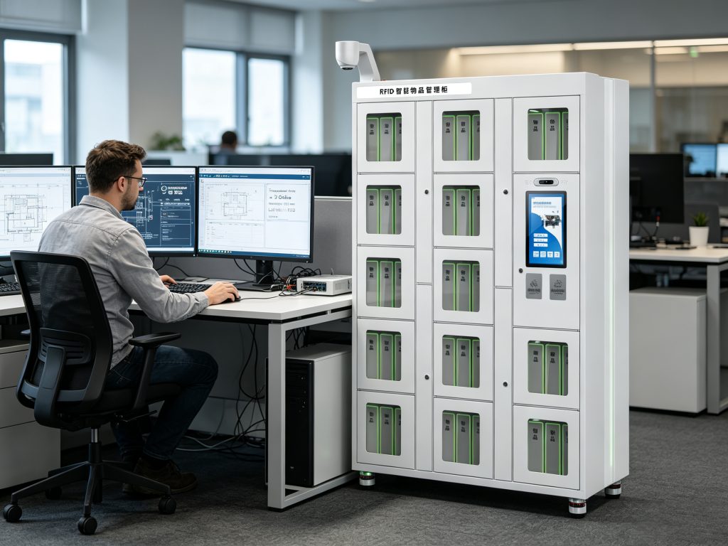 RFID for Inventory Tracking: How Smart RFID Storage Cabinets Transform Secure Inventory Management 3 Cykeo smart RFID cabinet connected to enterprise inventory platform
