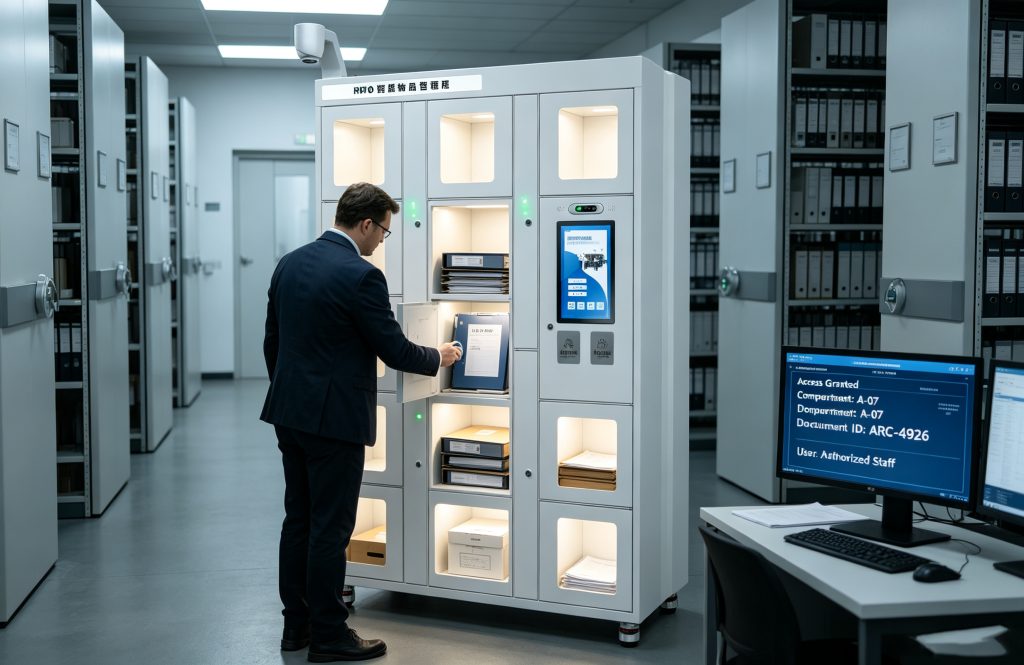 RFID for Inventory Tracking: How Smart RFID Storage Cabinets Transform Secure Inventory Management 1 Cykeo HF RFID cabinet automatically tracking stored inventory
