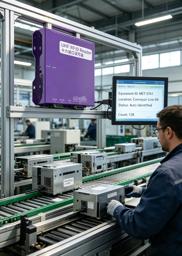 RFID for Asset Tracking Solutions: How Businesses Achieve Real-Time Asset Visibility with RFID 1 Cykeo industrial RFID reader tracking manufacturing assets