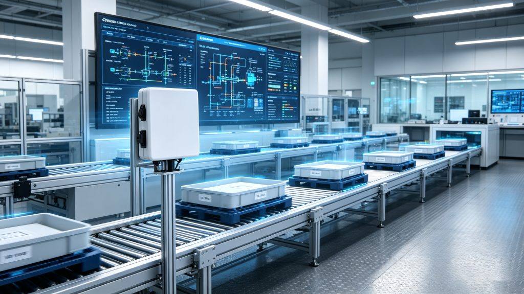 RFID in Automation: How RFID Technology Powers Intelligent Industrial Automation 3 Cykeo RFID readers connected to industrial automation platform