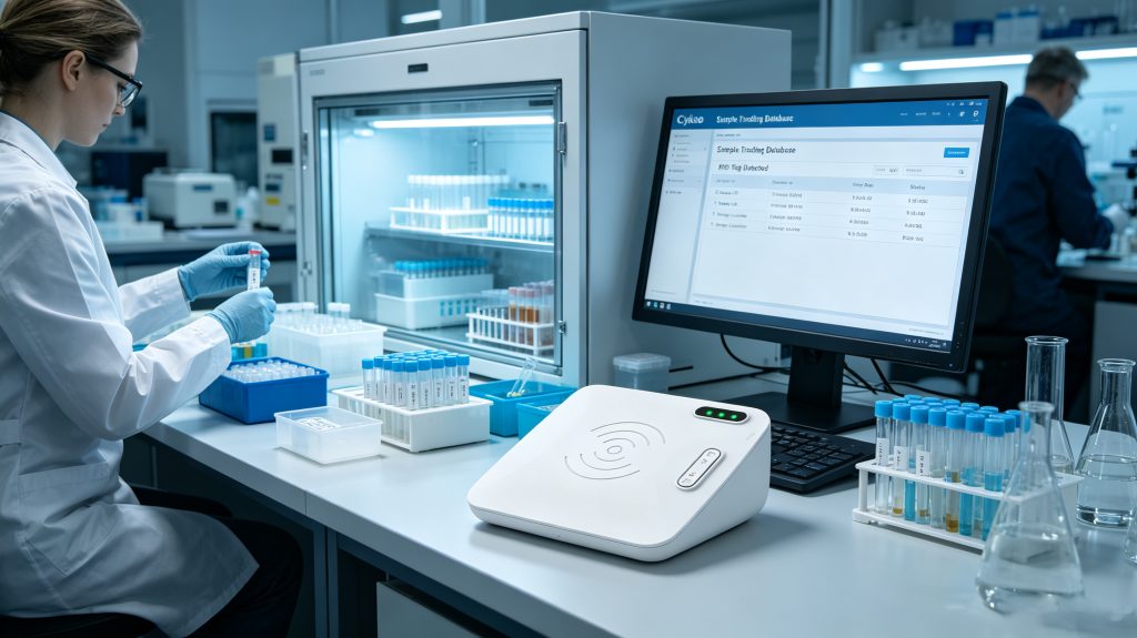 RFID Laboratory: How RFID Technology Improves Sample Tracking, Equipment Management, and Lab Efficiency 1 Cykeo RFID laboratory solution tracking research samples