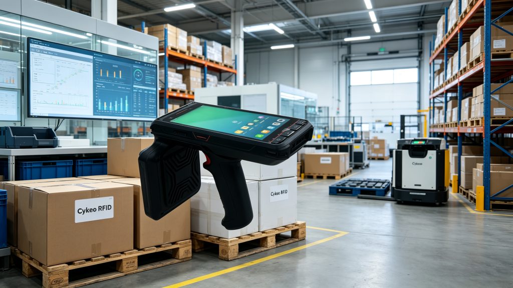 Cykeo RFID asset tracking solution managing warehouse inventory and equipment visibility
