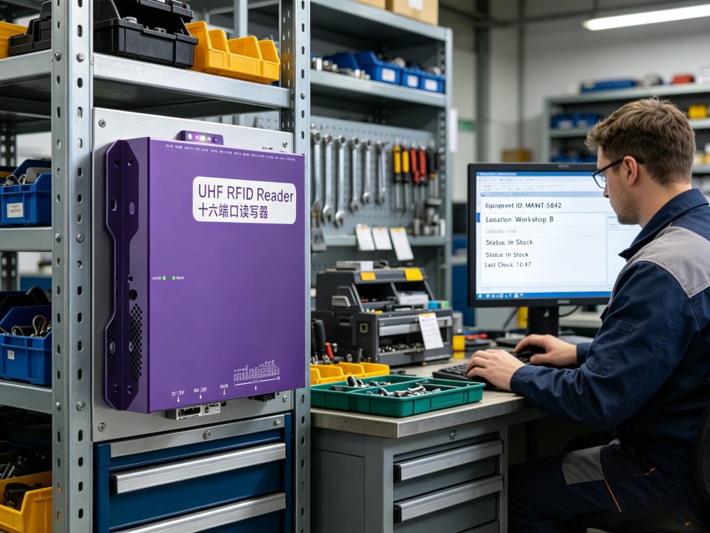RFID for Asset Tracking Solutions: How Businesses Achieve Real-Time Asset Visibility with RFID 3 Cykeo RFID reader integrated into industrial asset management