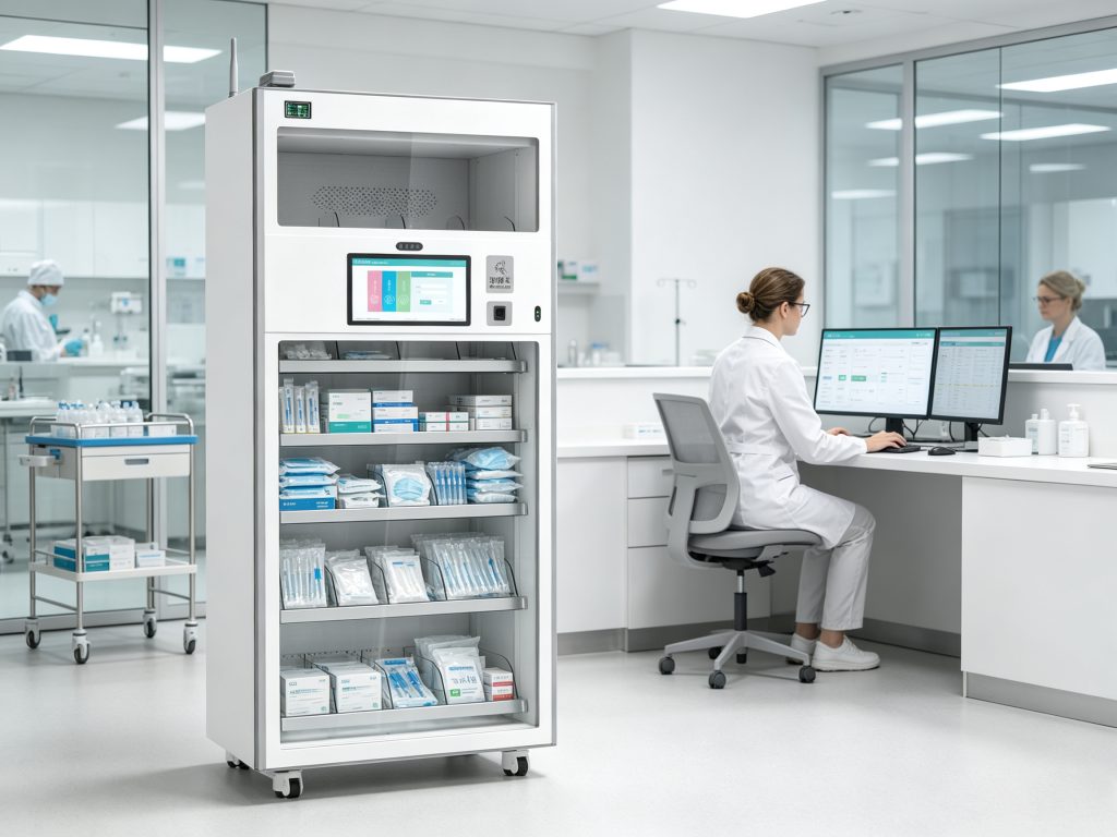 RFID in Hospital: How Smart RFID Cabinets Improve Medical Supply Management and Traceability 3 Cykeo RFID medical cabinet integrated with hospital information system