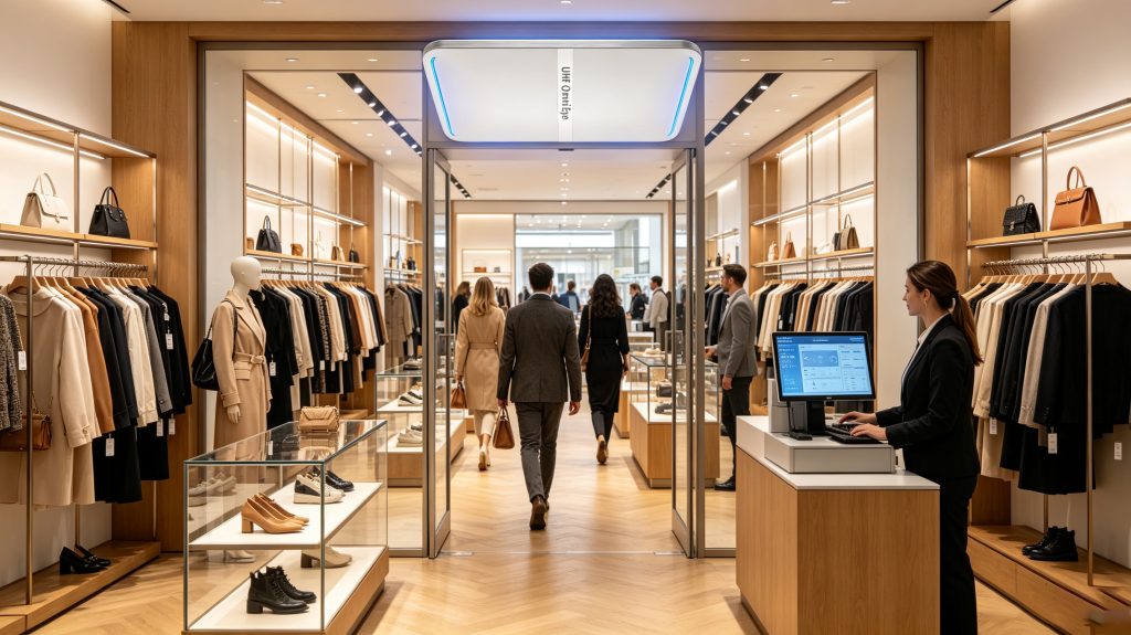 how do rfid scanners work: Understanding Smart RFID Identification Technology 1 Cykeo RFID scanner installed at retail entrance detecting tagged products with smart security tracking