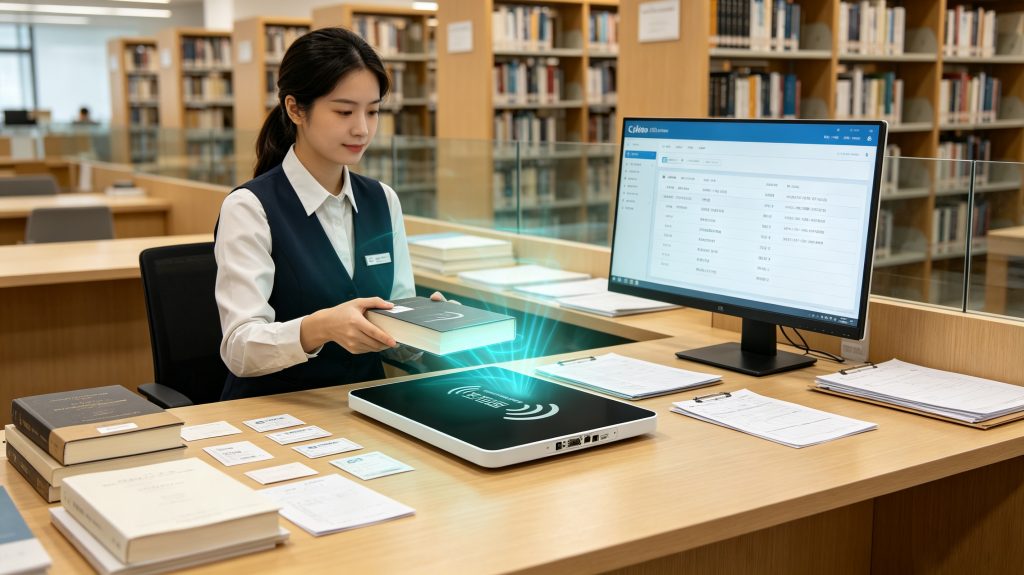 How Does a RFID Chip Work? Understanding RFID Chip Technology and Wireless Identification 2 how does a rfid chip work with Cykeo RFID reader for library RFID tag registration
