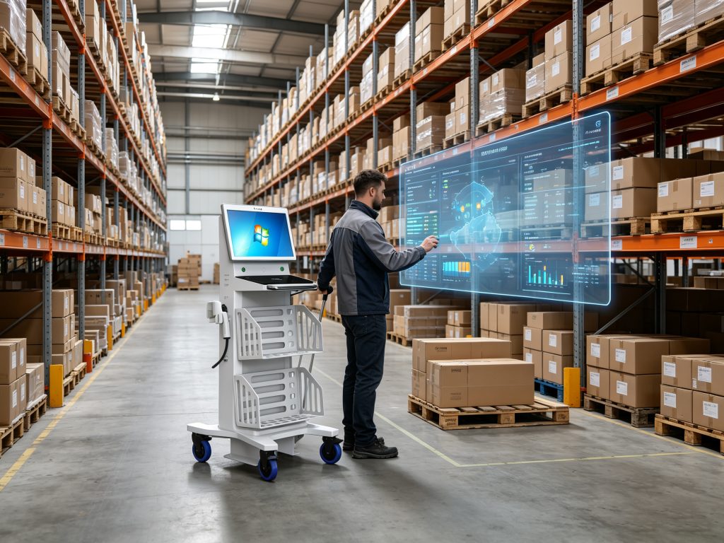 What Is RFID Technology and How It Transforms Modern Identification Systems 1 UHF RFID technology system tracking products in a modern warehouse environment