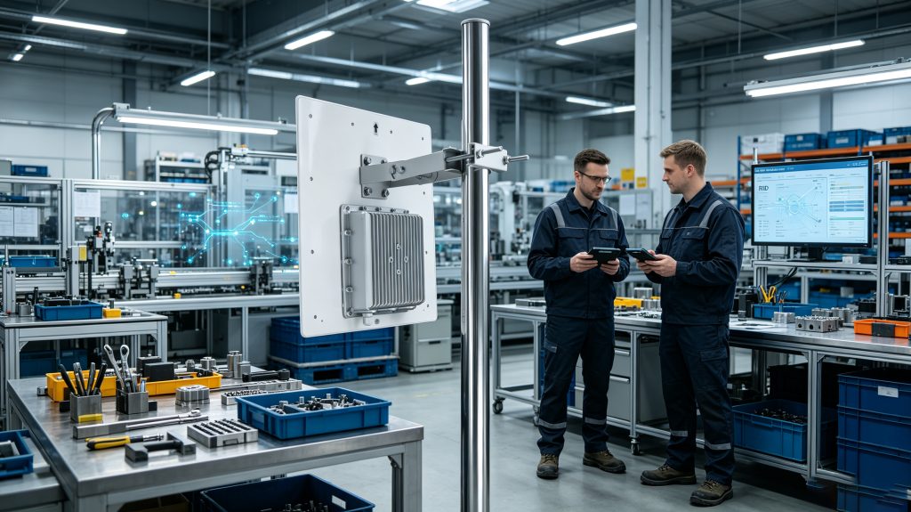 Cykeo UHF RFID asset tracking system monitoring industrial tools in Europe