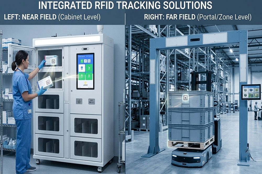 How to Match RFID Reader with the Right Antenna: A Practical Guide for RFID System Integrators 3 Near field and far field RFID antenna selection for short range and long range tracking