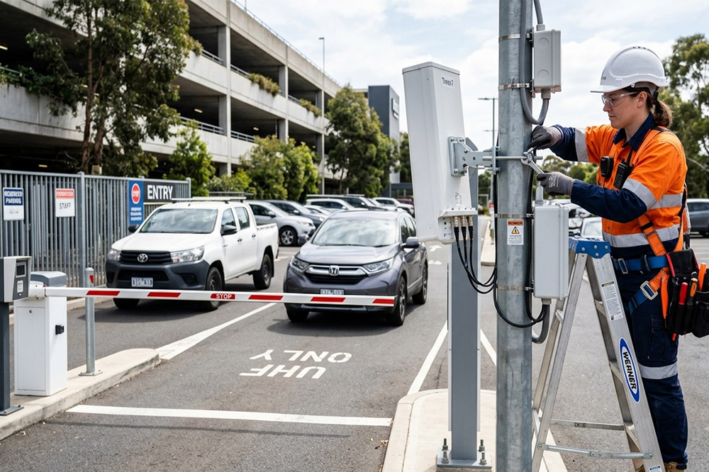 Long Range RFID Reader for Parking: What Integrators Need to Know Before Installation 3 RFID antenna positioning and installation for vehicle access control lane