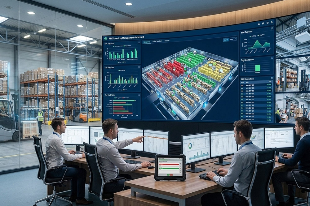 Long Range RFID Scanner for Warehouse: What Actually Matters in Daily Operations 2 Warehouse inventory management dashboard connected to long range RFID scanners
