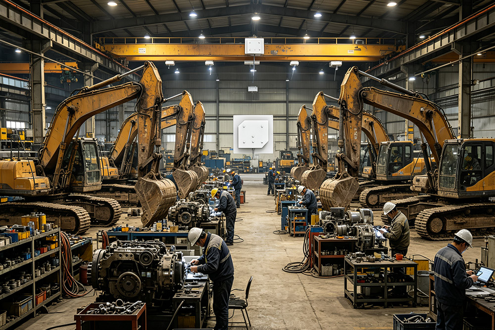 Long Range RFID Scanner for Mining Sites: What Actually Works in Harsh Mining Environments 1 RFID system tracking mining equipment inside a heavy equipment maintenance workshop
