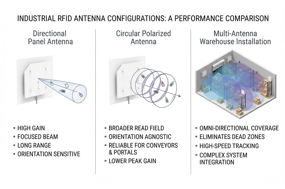 Long Range RFID Scanner Buying Guide: What Buyers Should Check Before Placing a Bulk Order 1 Different RFID antenna designs used with long range RFID scanners
